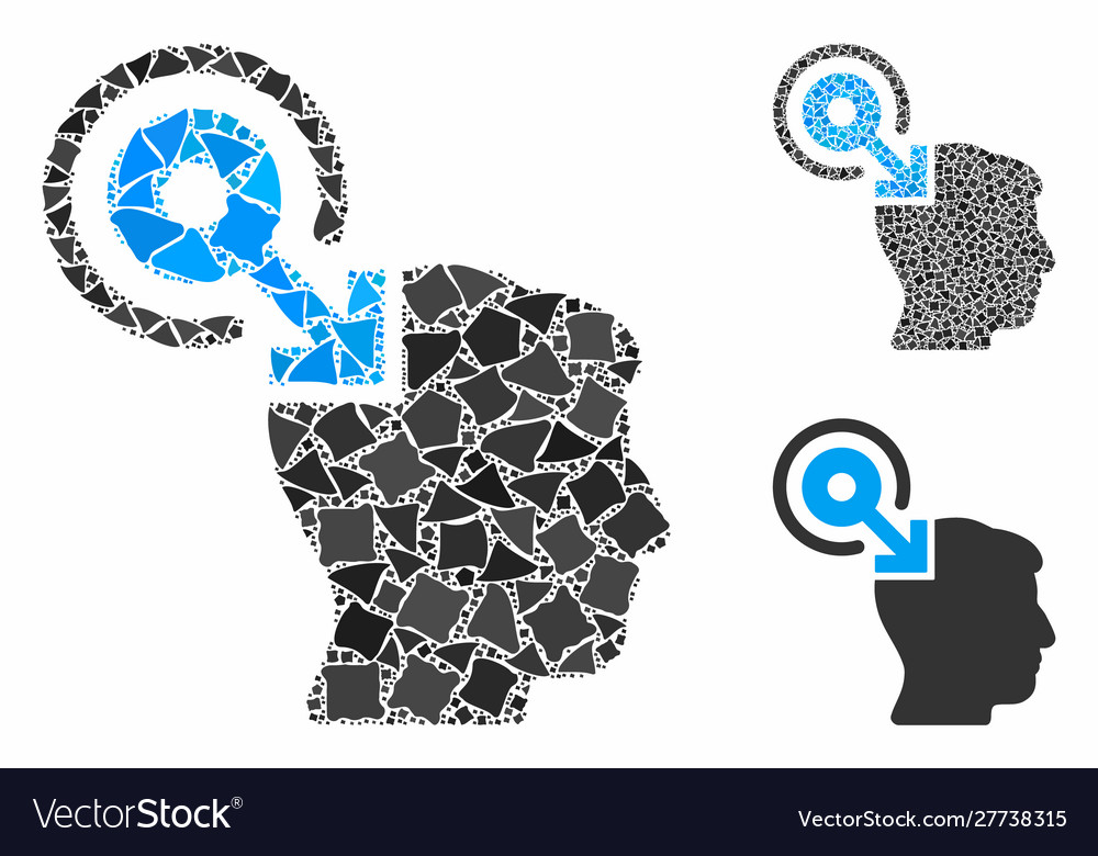 Brain interface plug-in composition icon raggy vector image Brain interface plug-in composition icon raggy