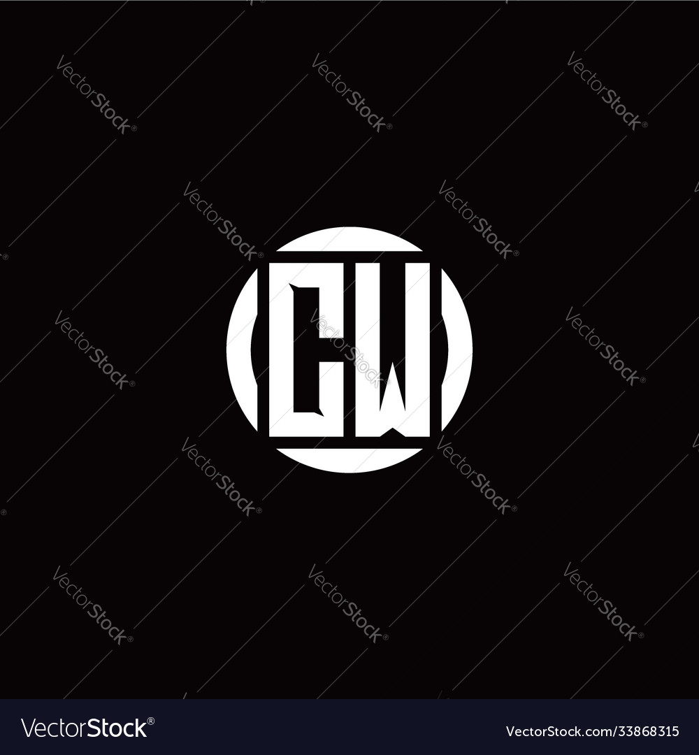 C w initial logo modern isolated with circle