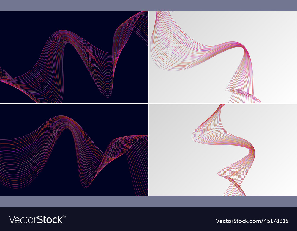Collection of geometric minimal lines pattern set Vector Image Collection of geometric minimal lines pattern set