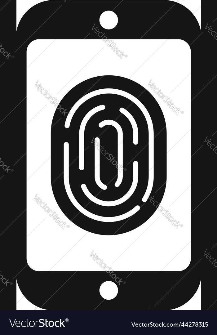 Fingerprint icon simple data protect Royalty Free Vector