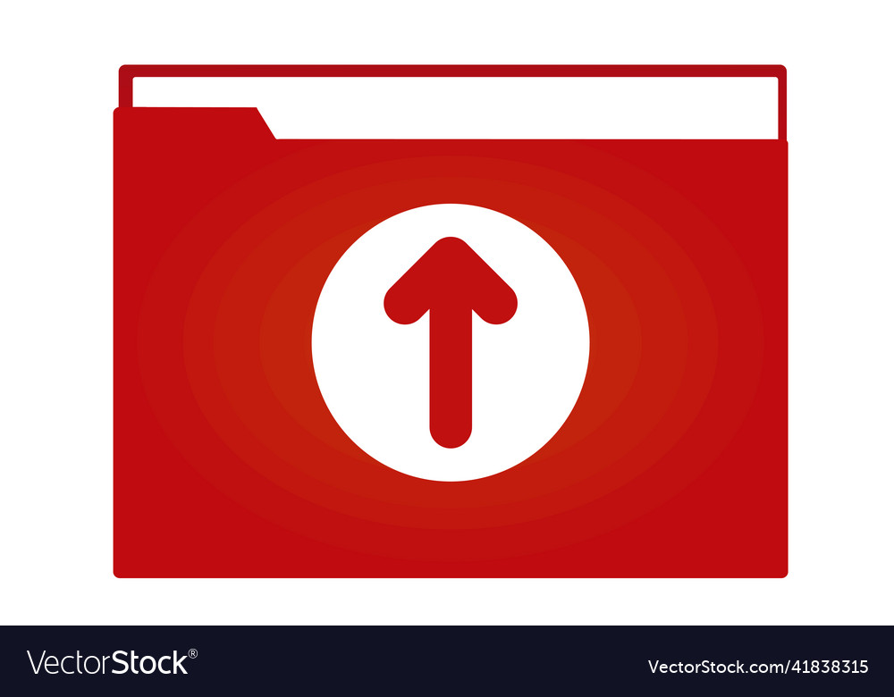 Folder upload icon vector image Folder upload icon