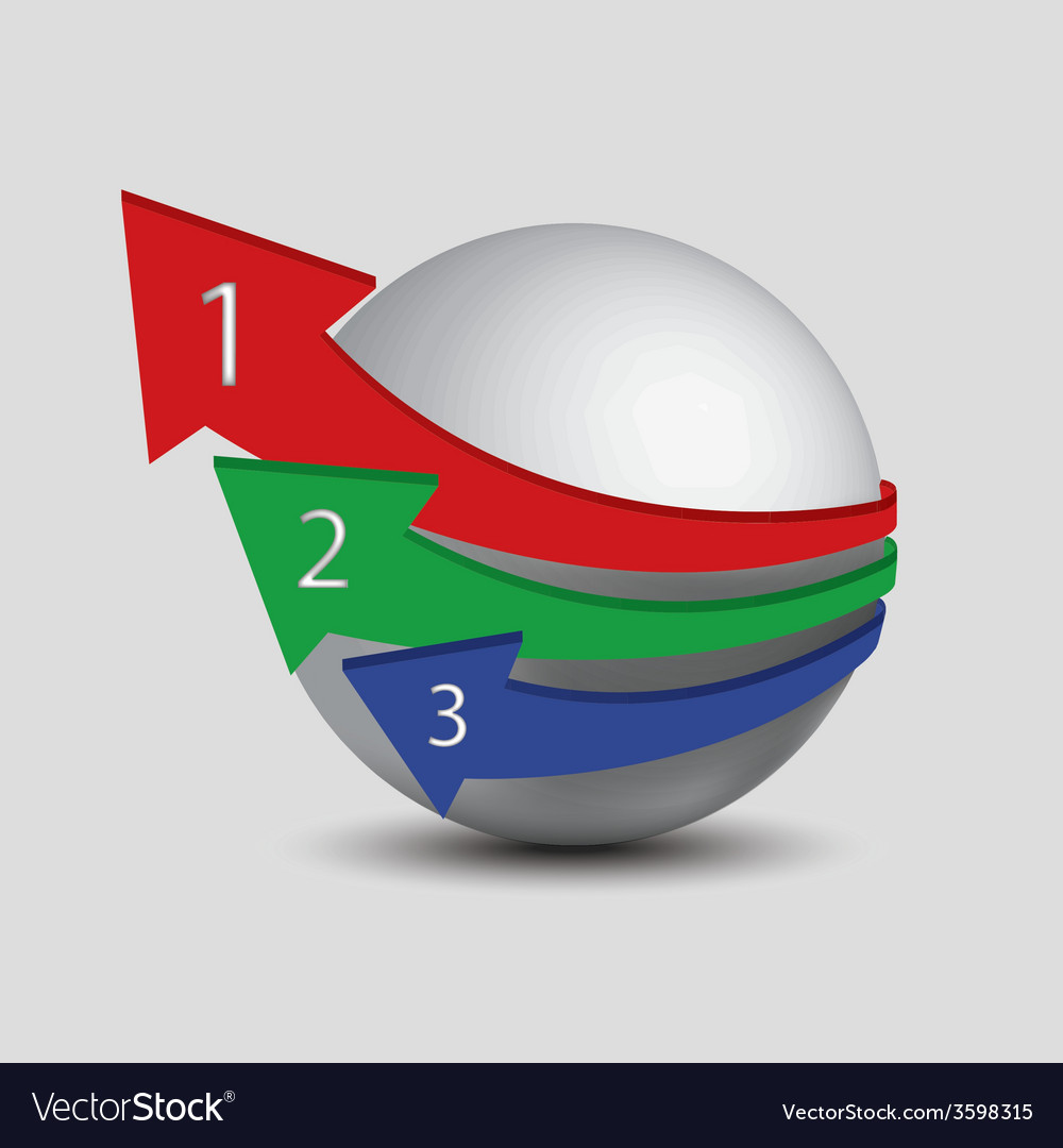 Global Sphere with Arrow