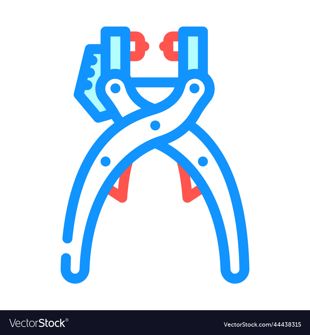 Grommet pliers color icon Royalty Free Vector Image