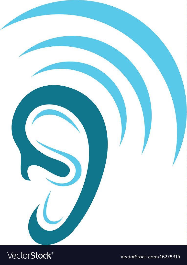 Hearing logo template icon design