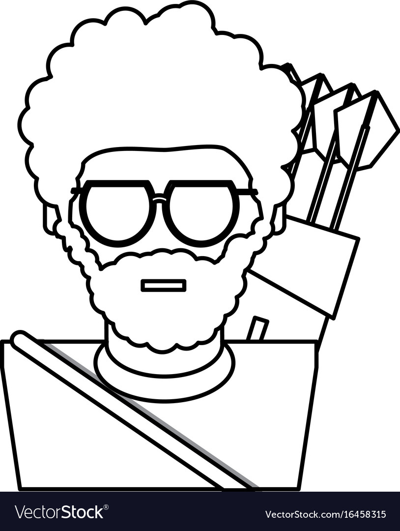 Man with arrows