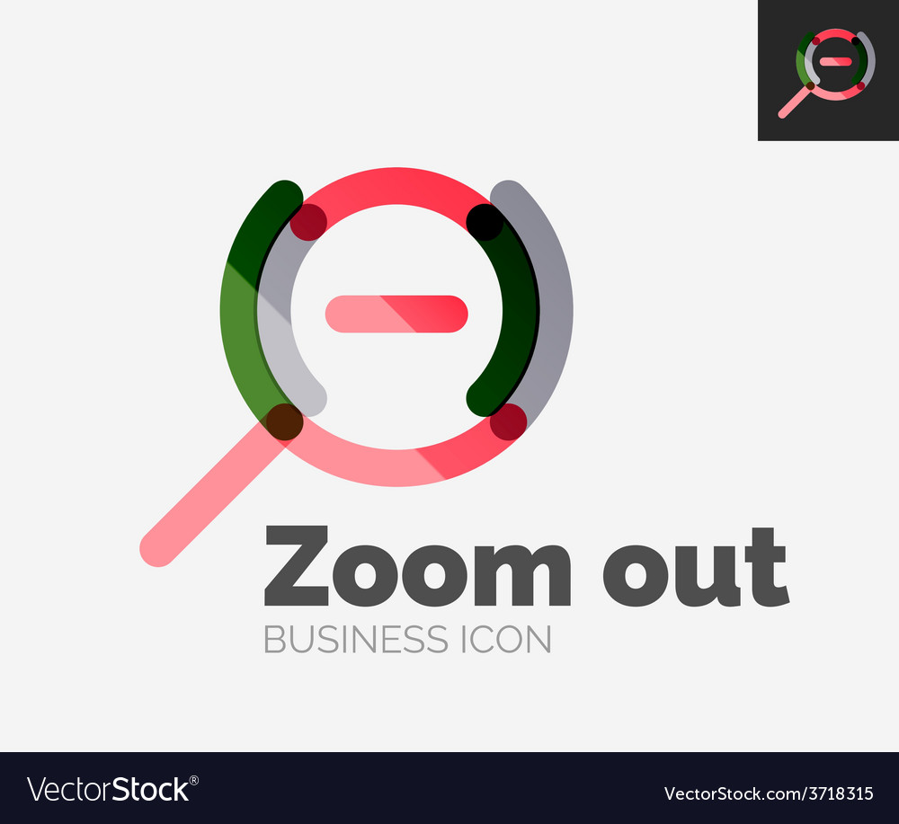 Minimal line design logo zoom icon