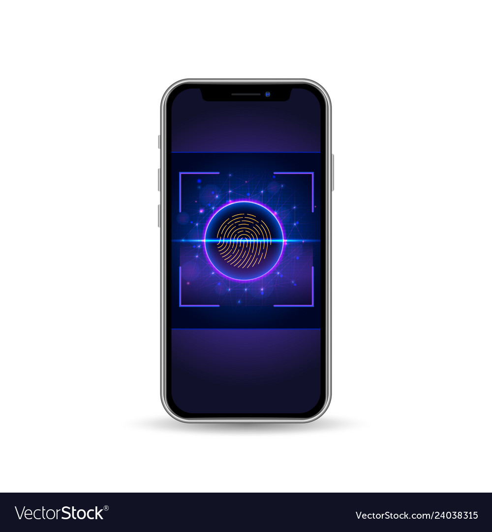 Online authorization by fingerprint scan through vector image Online authorization by fingerprint scan through