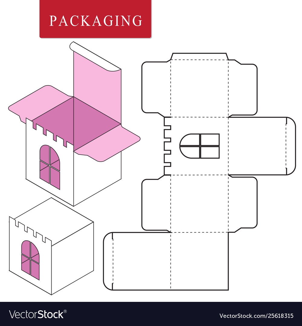 Package for object box vector image Package for object box