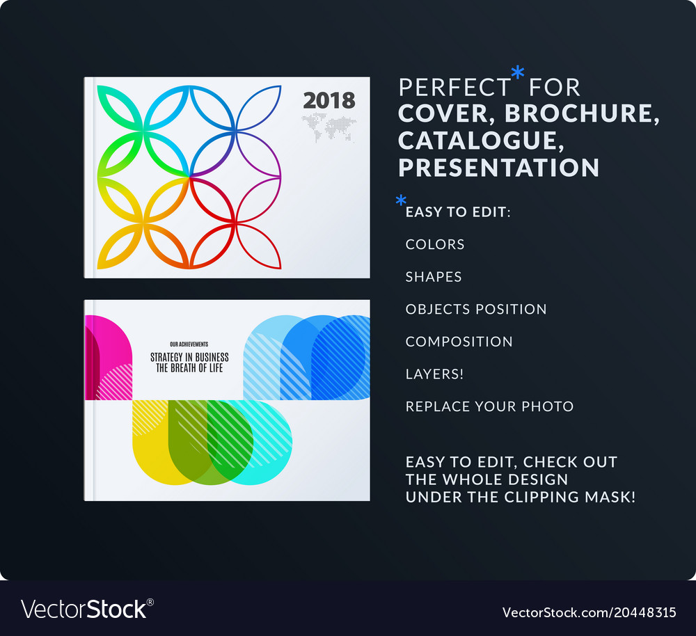 Presentation abstract set of modern