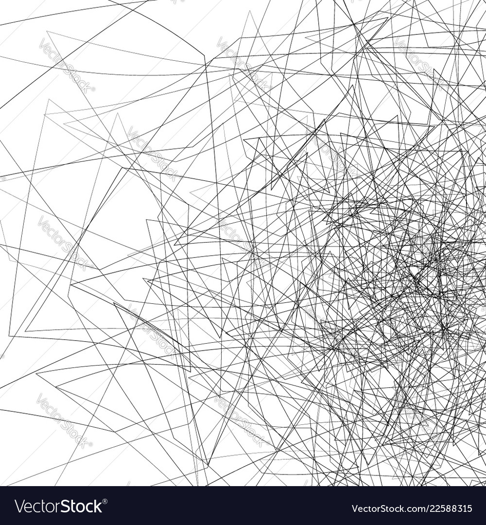 Random chaotic lines intersecting edgy angular vector image Random chaotic lines intersecting edgy angular