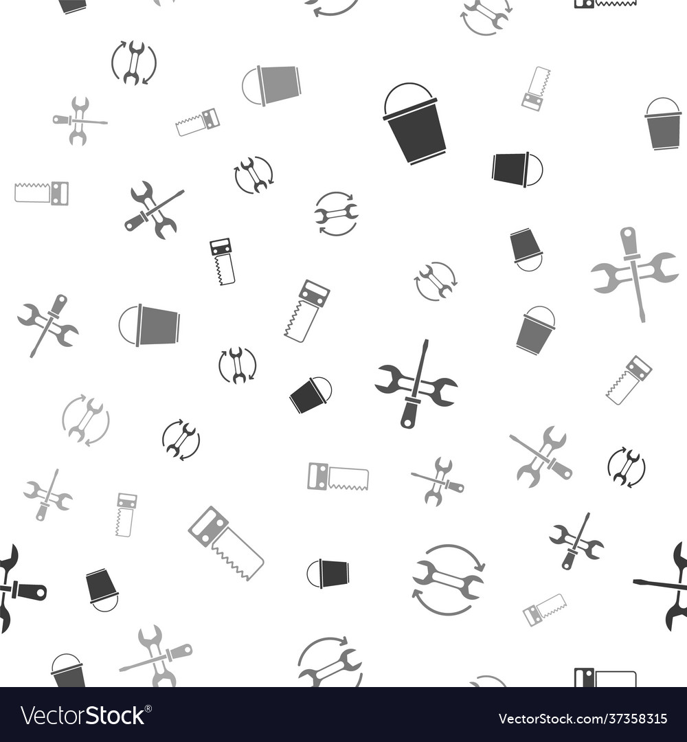 Set bucket wrench and arrows as workflow Vector Image Set bucket wrench and arrows as workflow