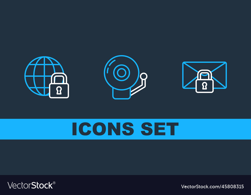 Set line mail message lock password global