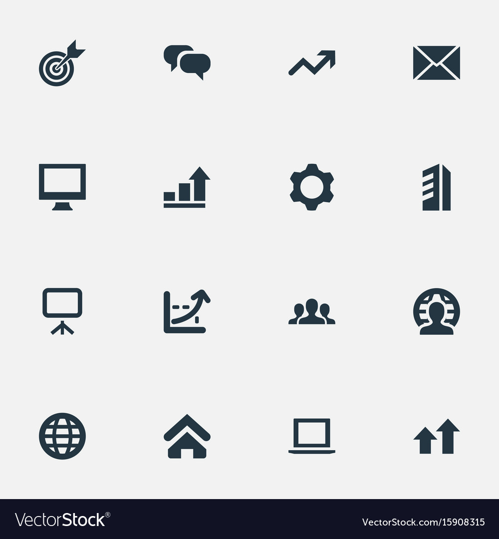 Set of simple startup icons