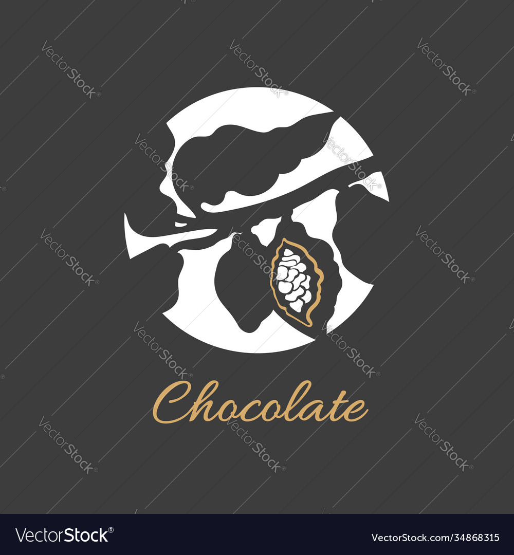 Shape sign symbol cocoa vector image Shape sign symbol cocoa