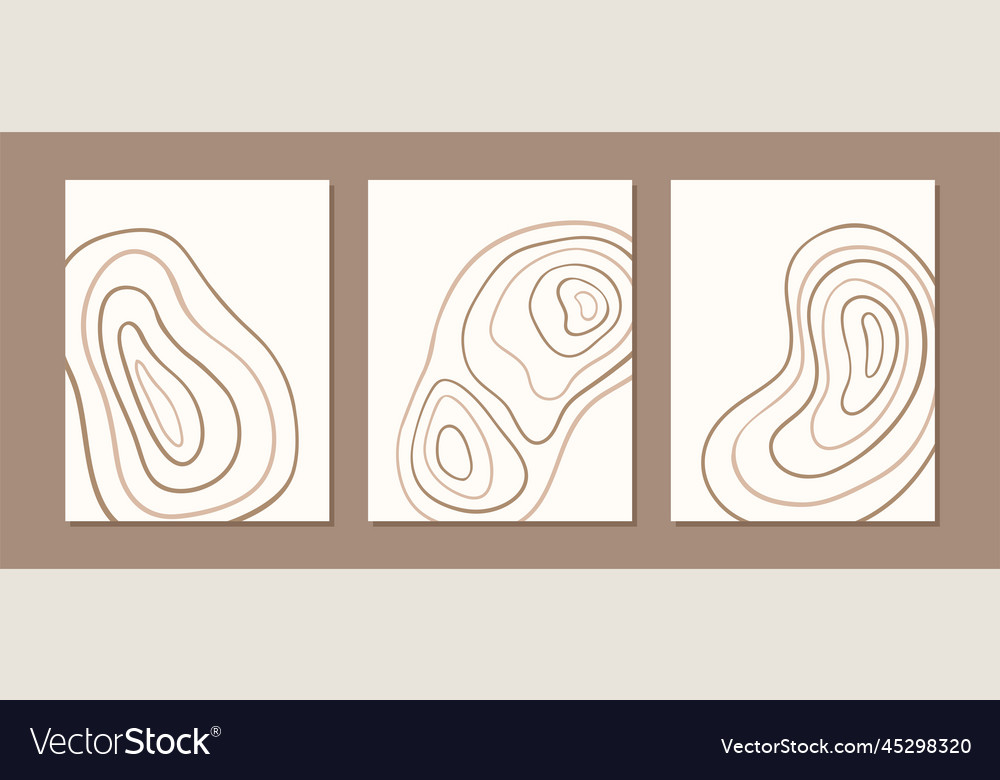 Abstract boho line blob shapes simple hand drawn vector image Abstract boho line blob shapes simple hand drawn