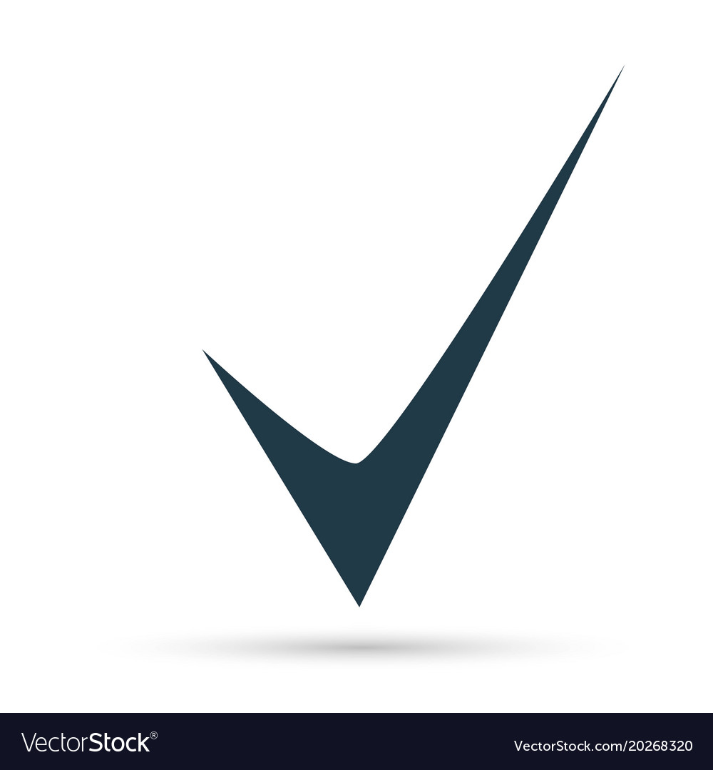 Black Check Mark Icon Tick Symbol In Black Color Vector Image