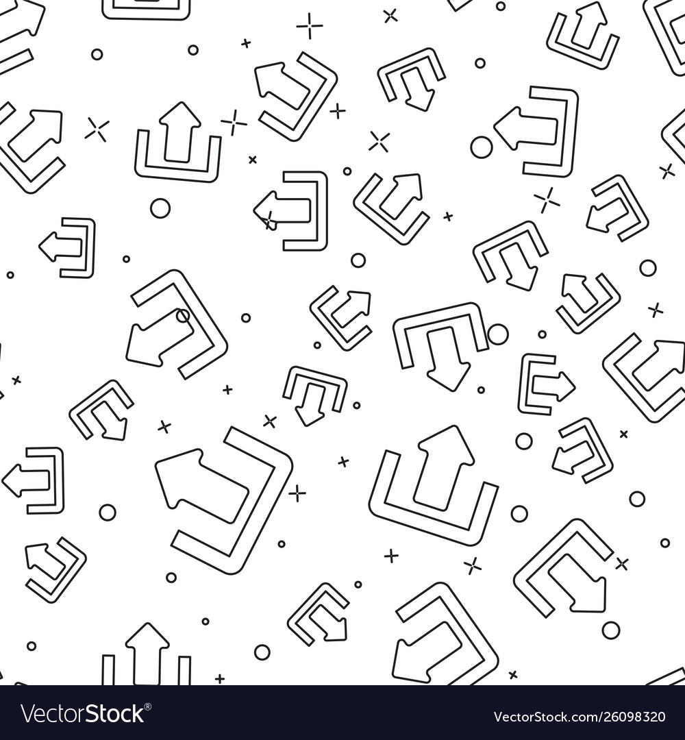 Black upload icon isolated seamless pattern vector image Black upload icon isolated seamless pattern