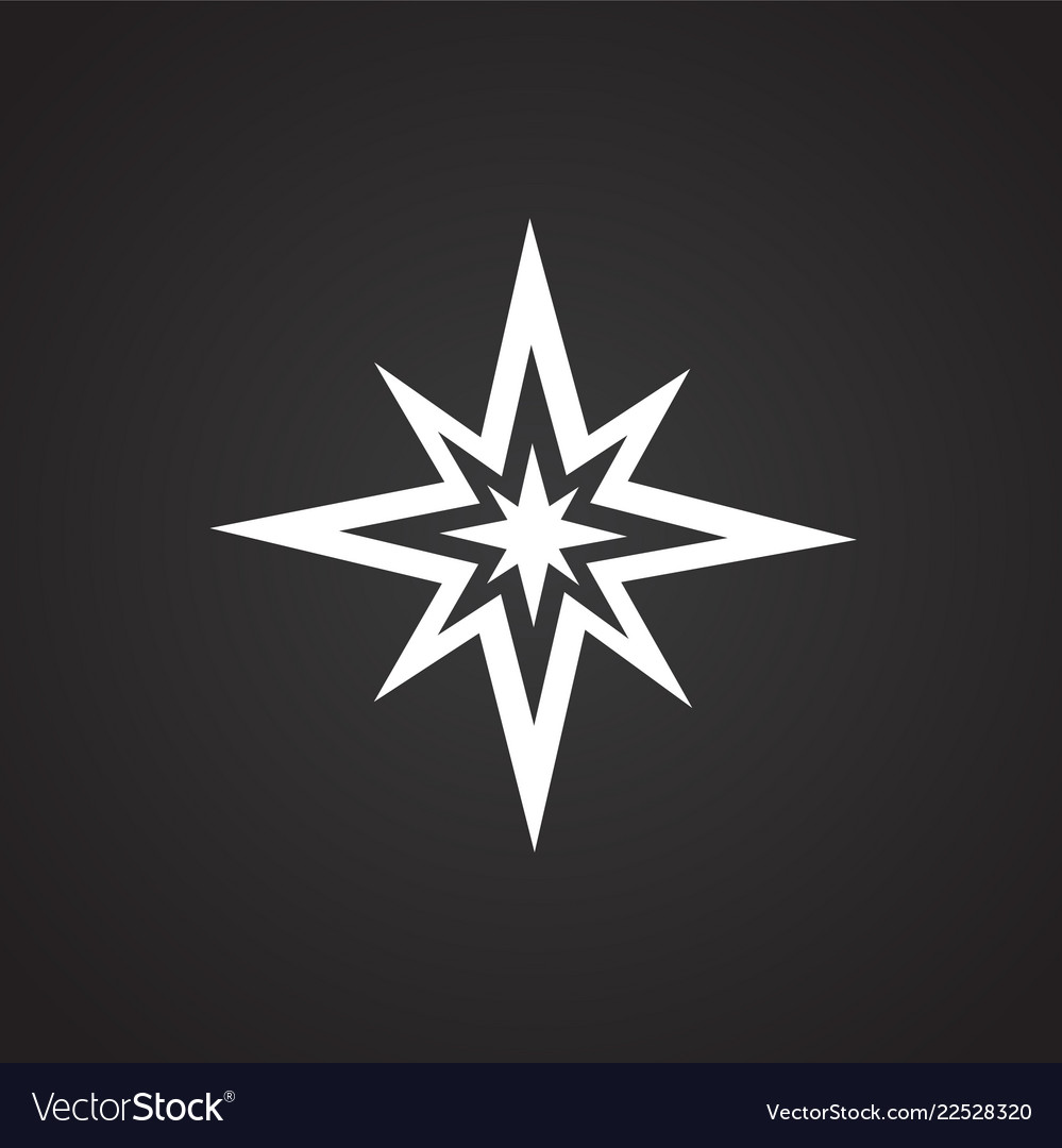 Christmas star on black background Royalty Free Vector Image