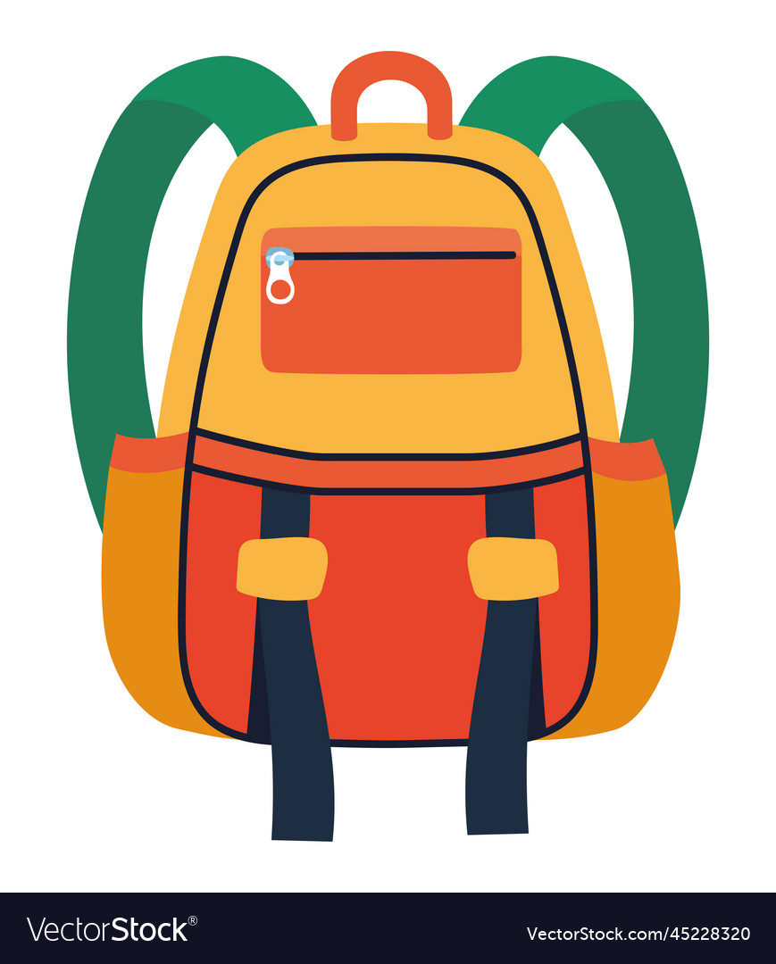 Colored backpack design Royalty Free Vector Image