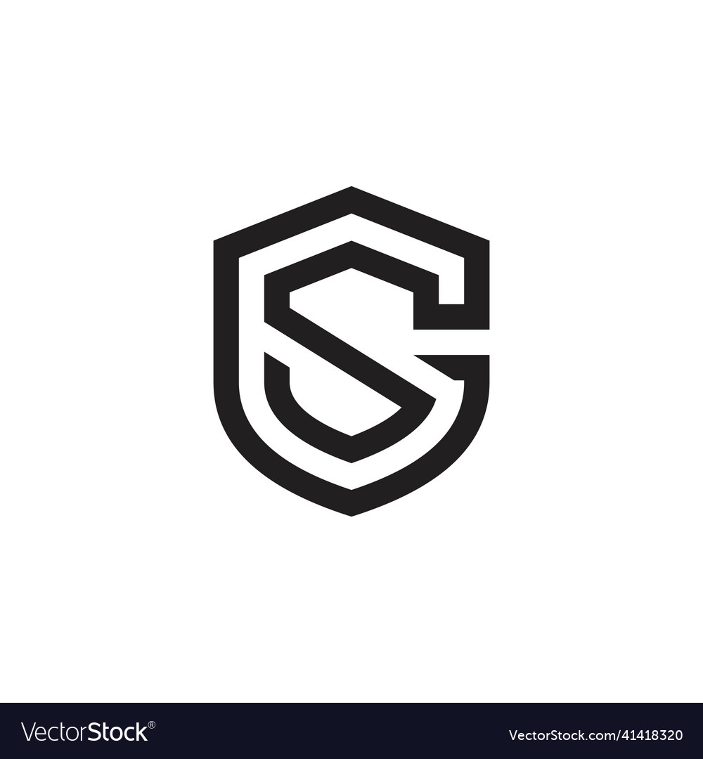 Cs or sc initial letter logo design monogram Vector Image Cs or sc initial letter logo design monogram