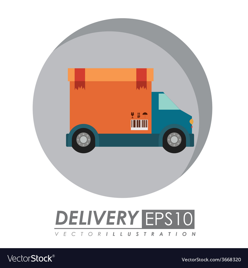 Delivery design over white background