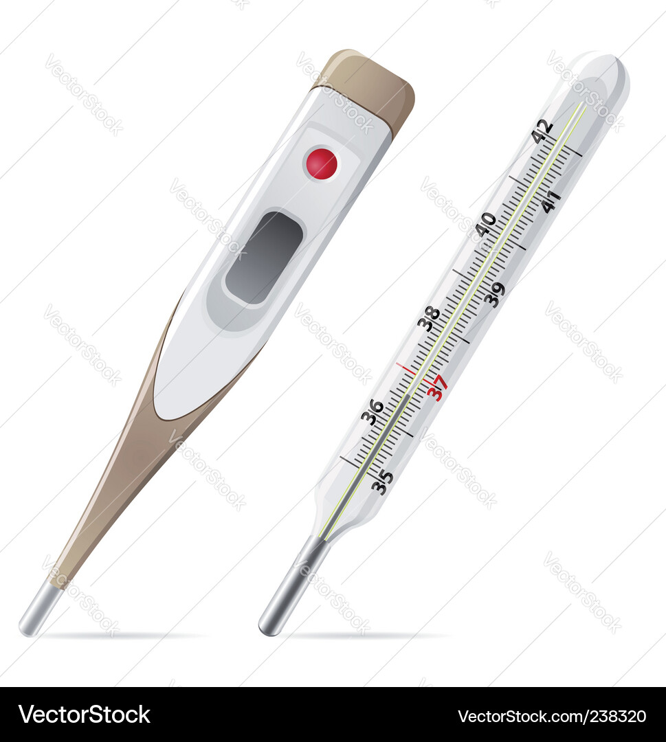 Digital Thermometer Royalty Free Vector Image - VectorStock