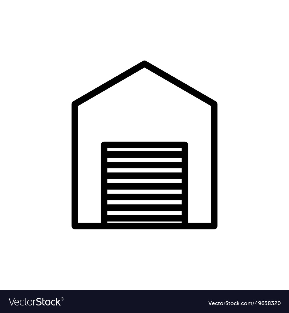 Garage line icon logo image Royalty Free Vector Image