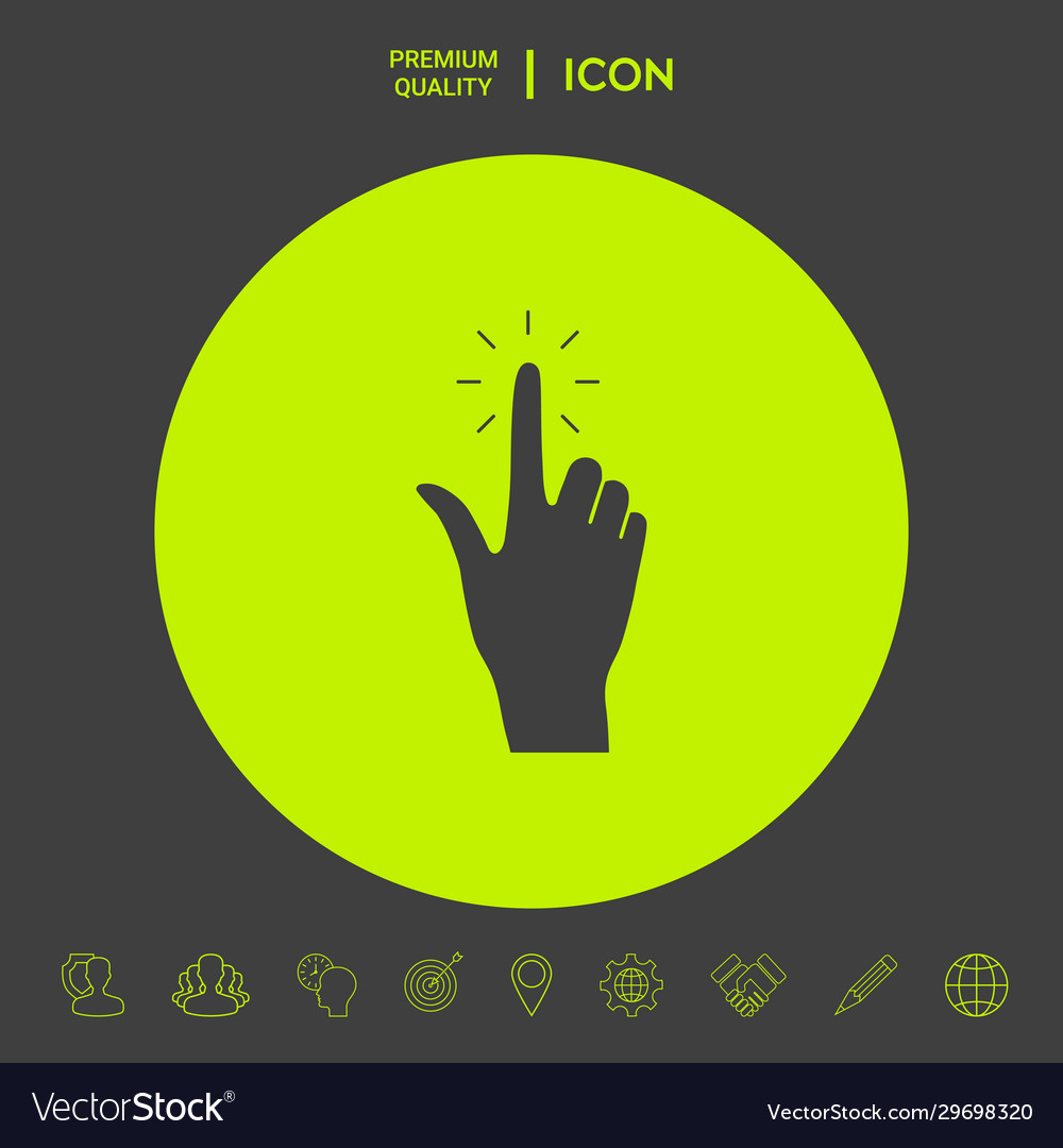 Hand click icon graphic elements for your design