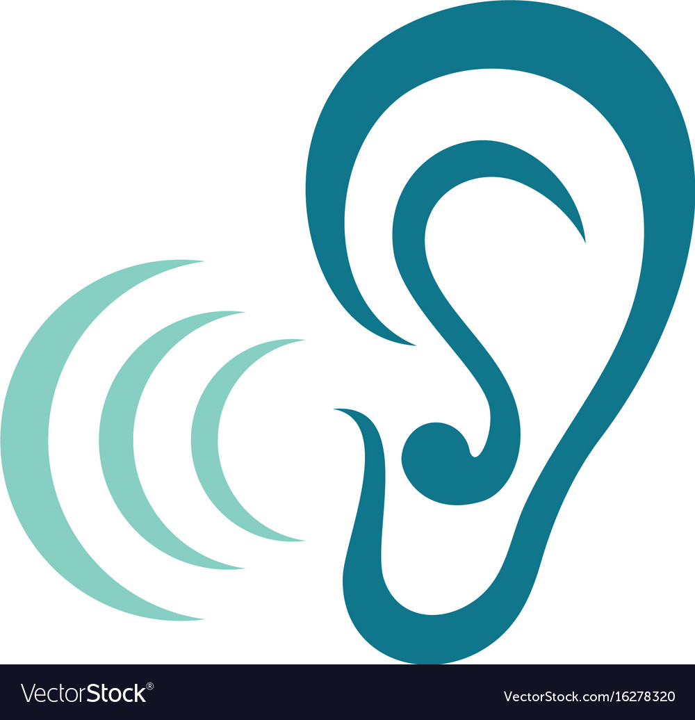 Hearing logo template icon design