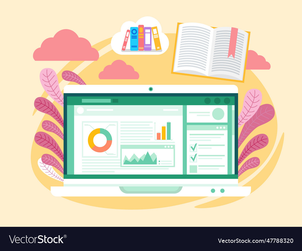 Online analytics financial report chart data Vector Image