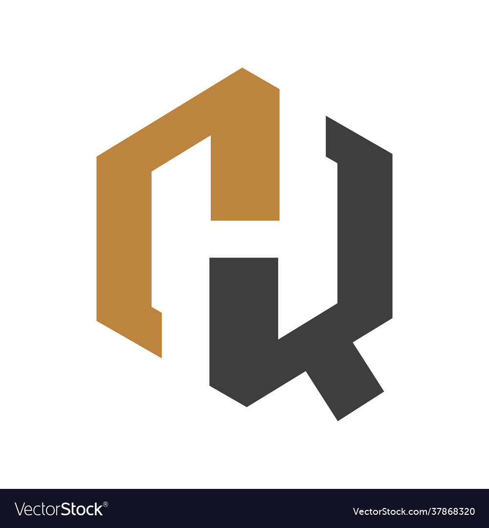 Qh hq q and h letter alphabet logo design