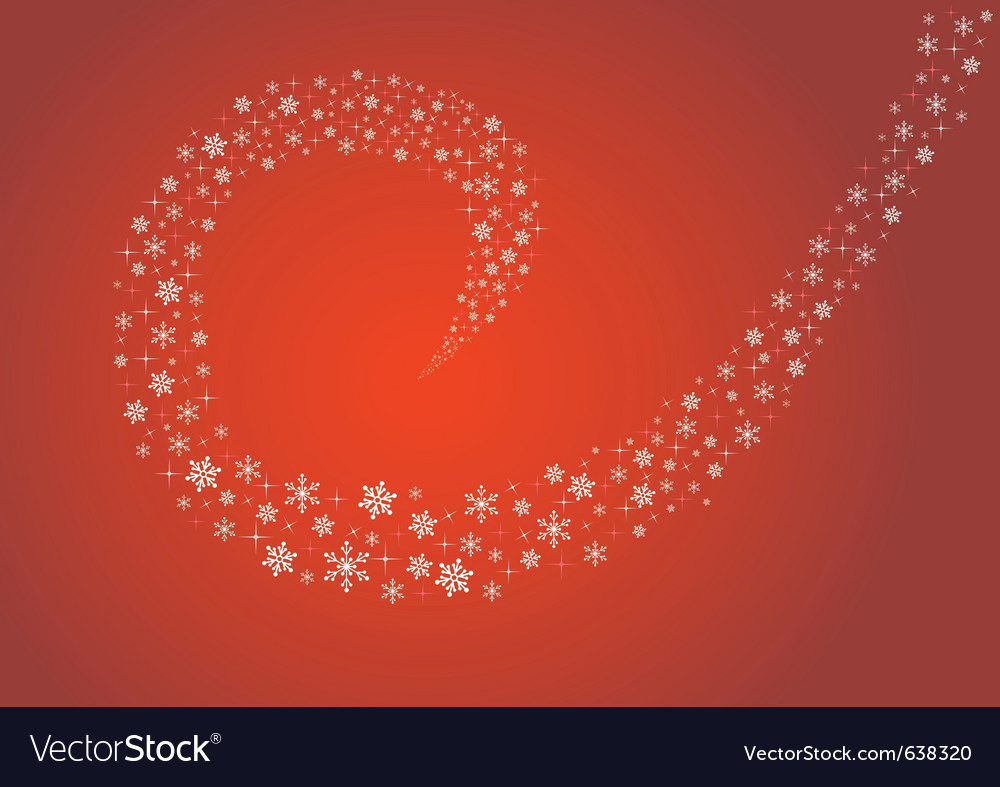 Red Snowflake Swirl Background