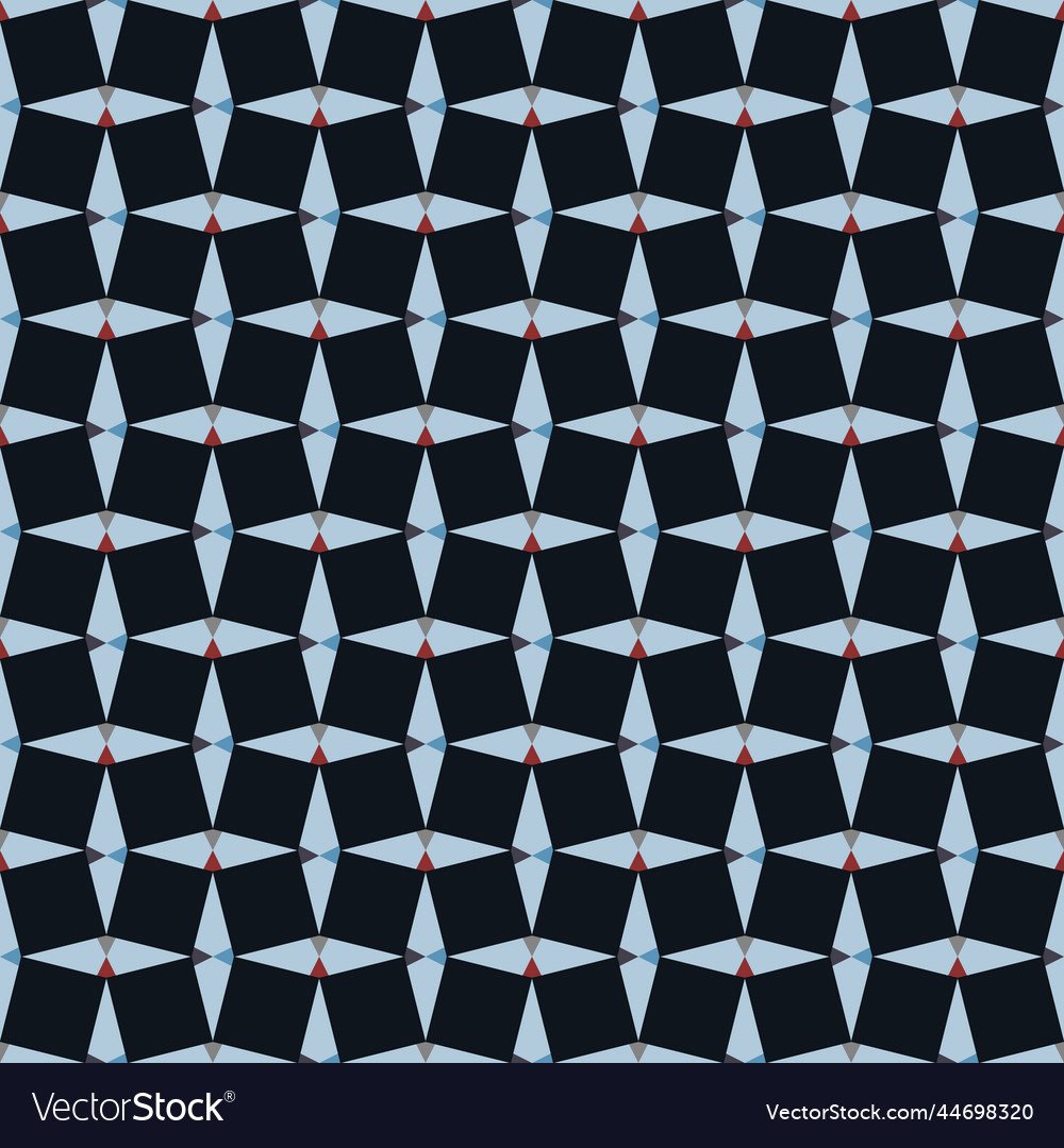 Seamless pattern with black symmetrical blocks