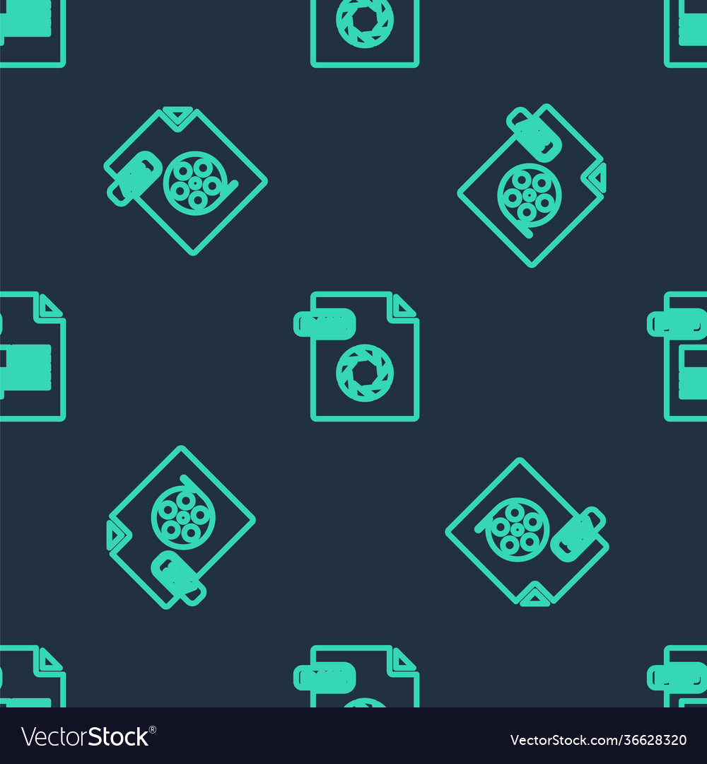 Set line raw file document avi and pdf vector image Set line raw file document avi and pdf
