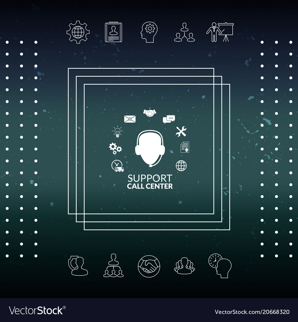 Technical support operator flat icon vector image Technical support operator flat icon