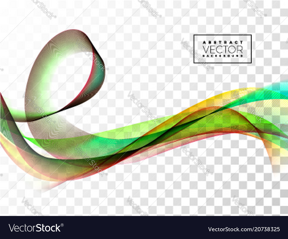 Abstract wave design on transparent background Vector Image