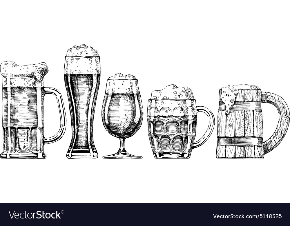 Beer set Royalty Free Vector Image - VectorStock