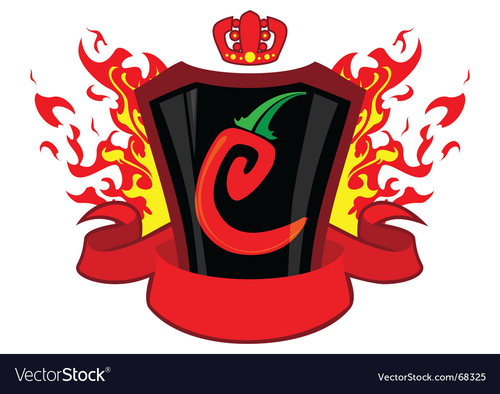 Chili emblem with banner