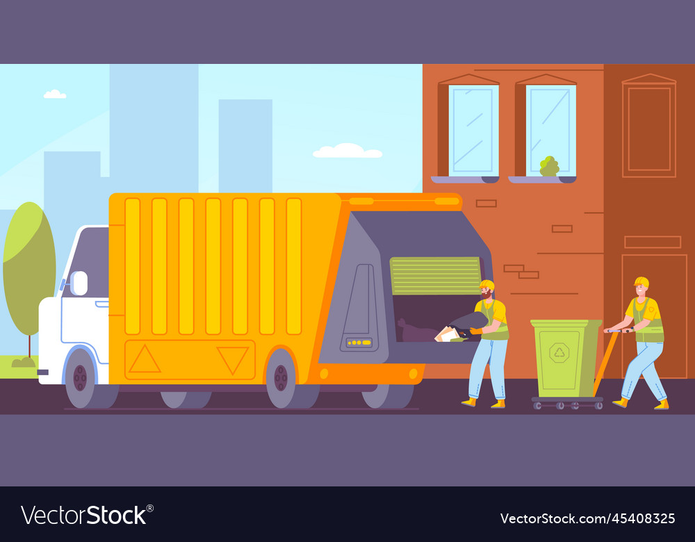 City garbage service municipal waste recycling Vector Image