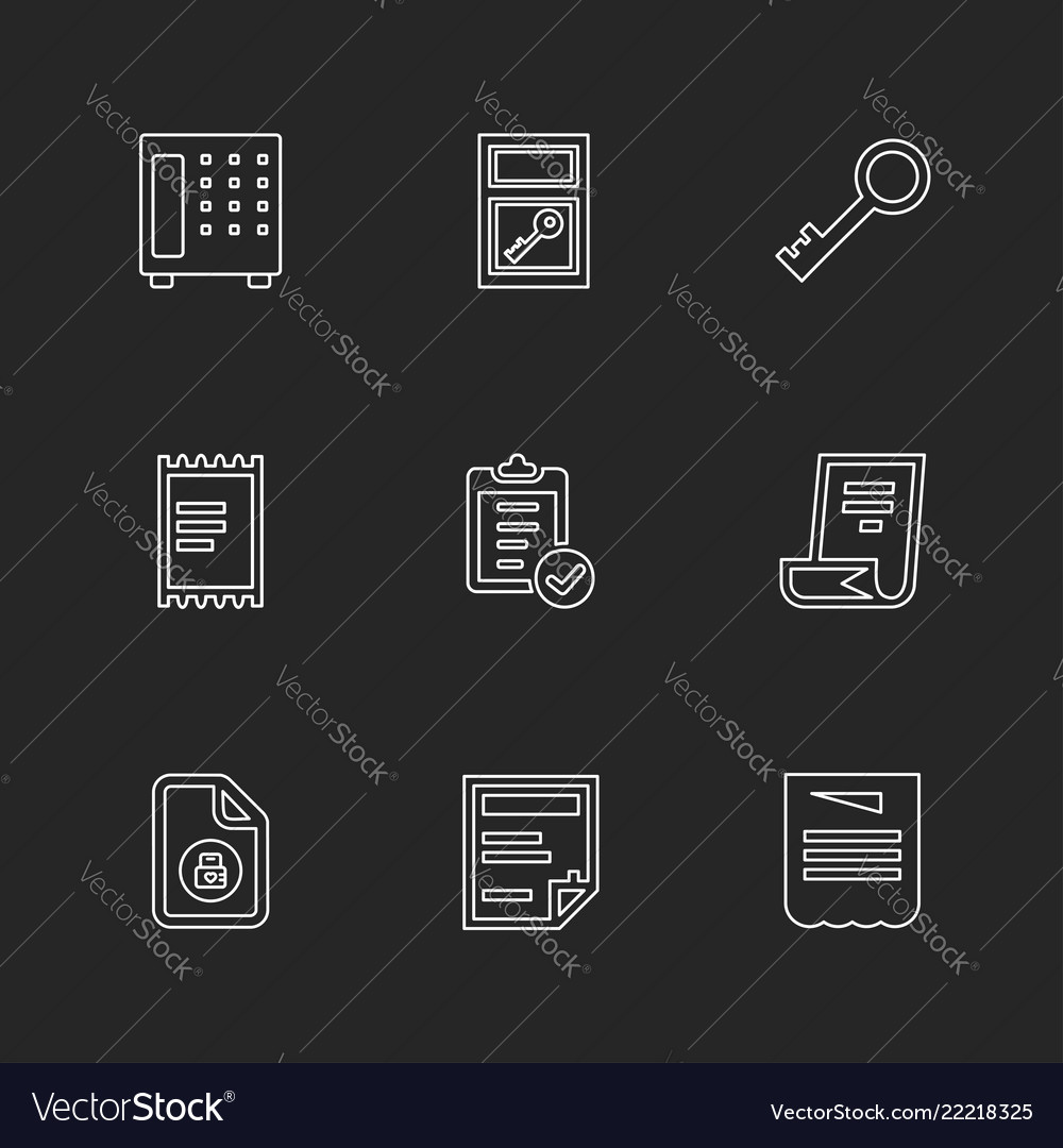 Files document clipboard write eps icons set