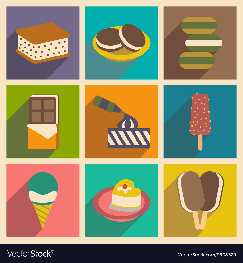 Flat with shadow concept and mobile application