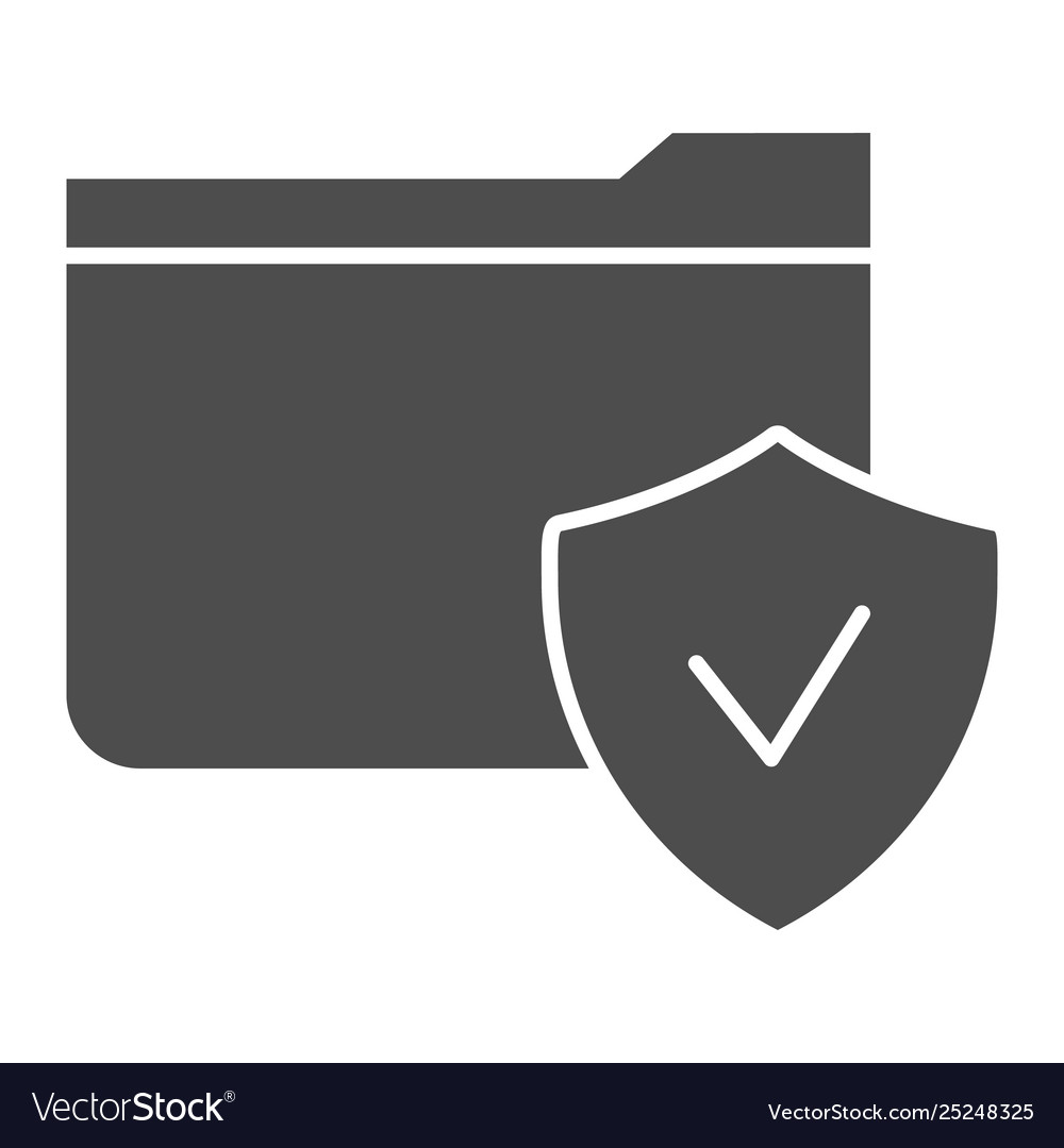 Folder with check mark solid icon checked vector image Folder with check mark solid icon checked