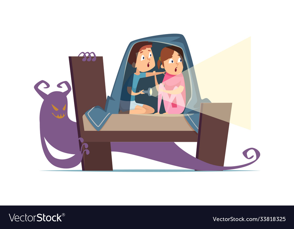 Frightened children kids phobia girl boy scared Vector Image Frightened children kids phobia girl boy scared Vector Image