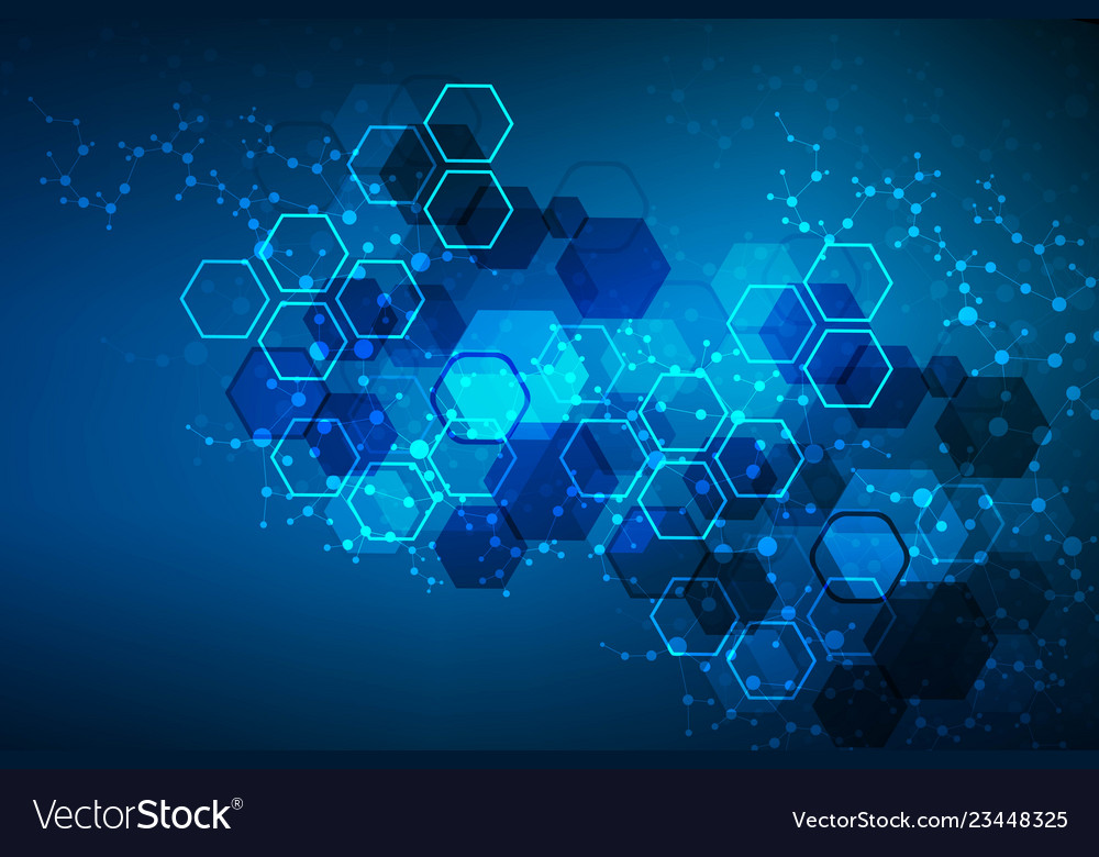 Hexagonale abstrakte Hintergrund große Daten