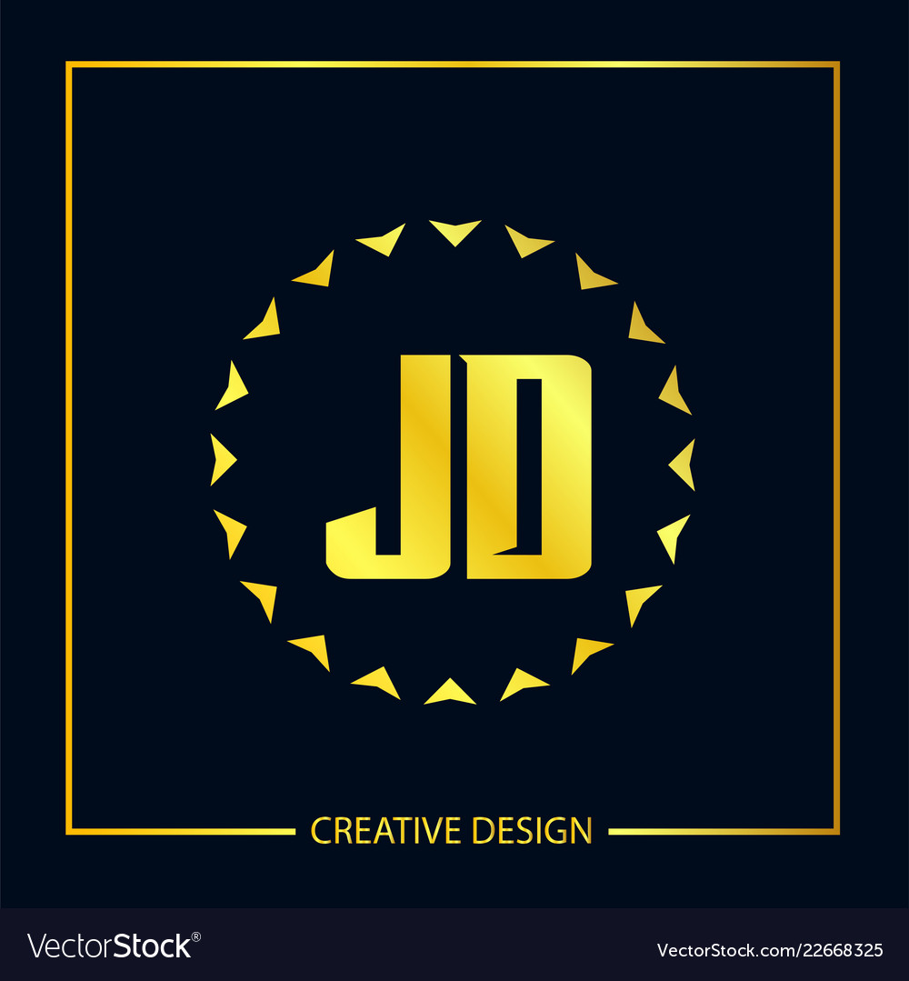 Initial letter jd logo template design