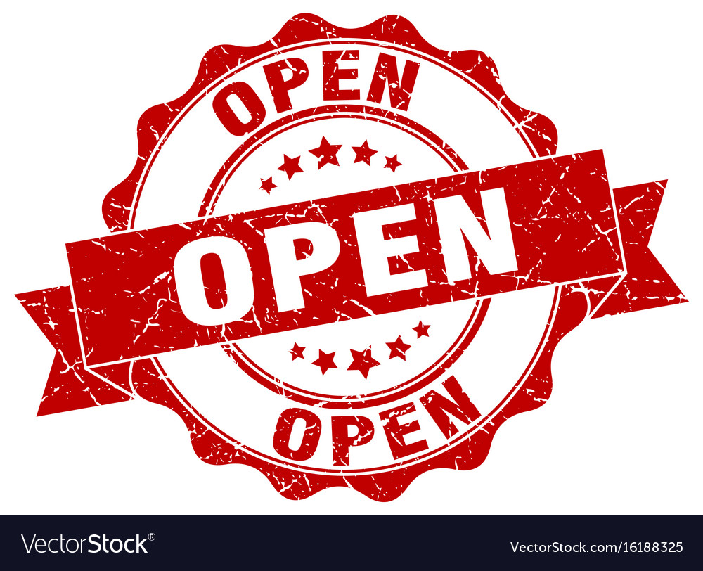 Open stamp sign seal Royalty Free Vector Image