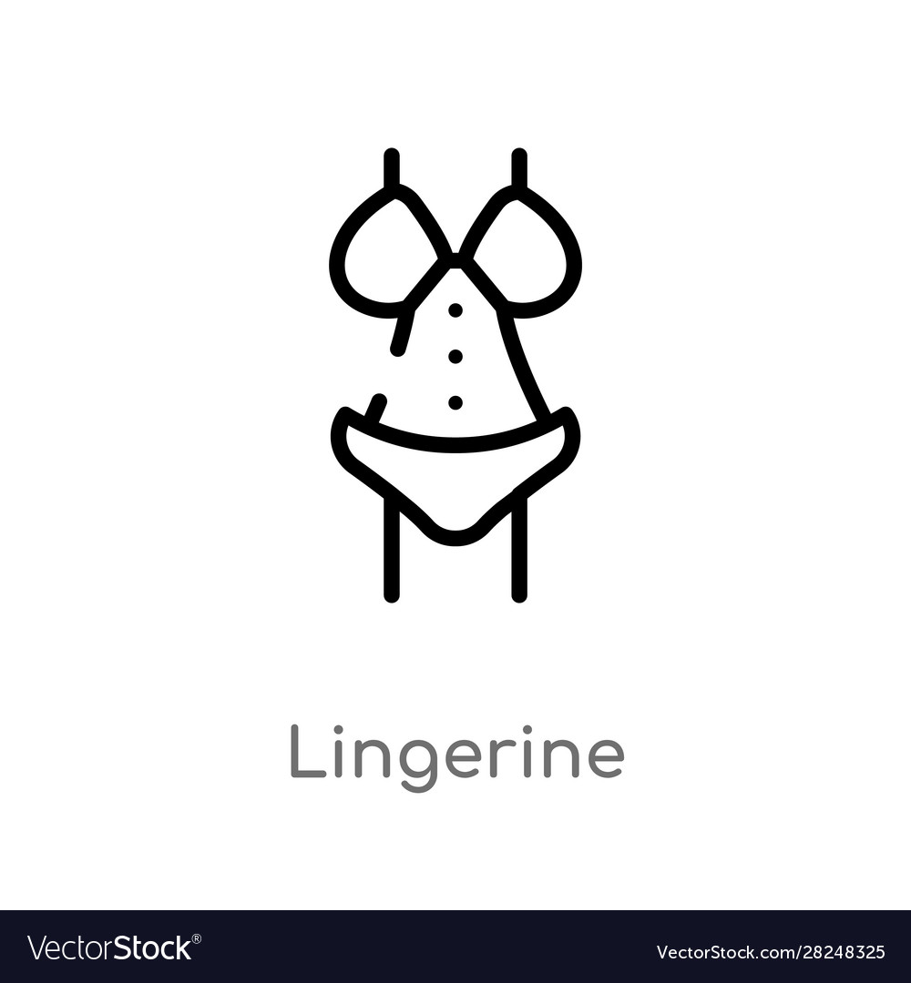 Outline lingerine icon isolated black simple line