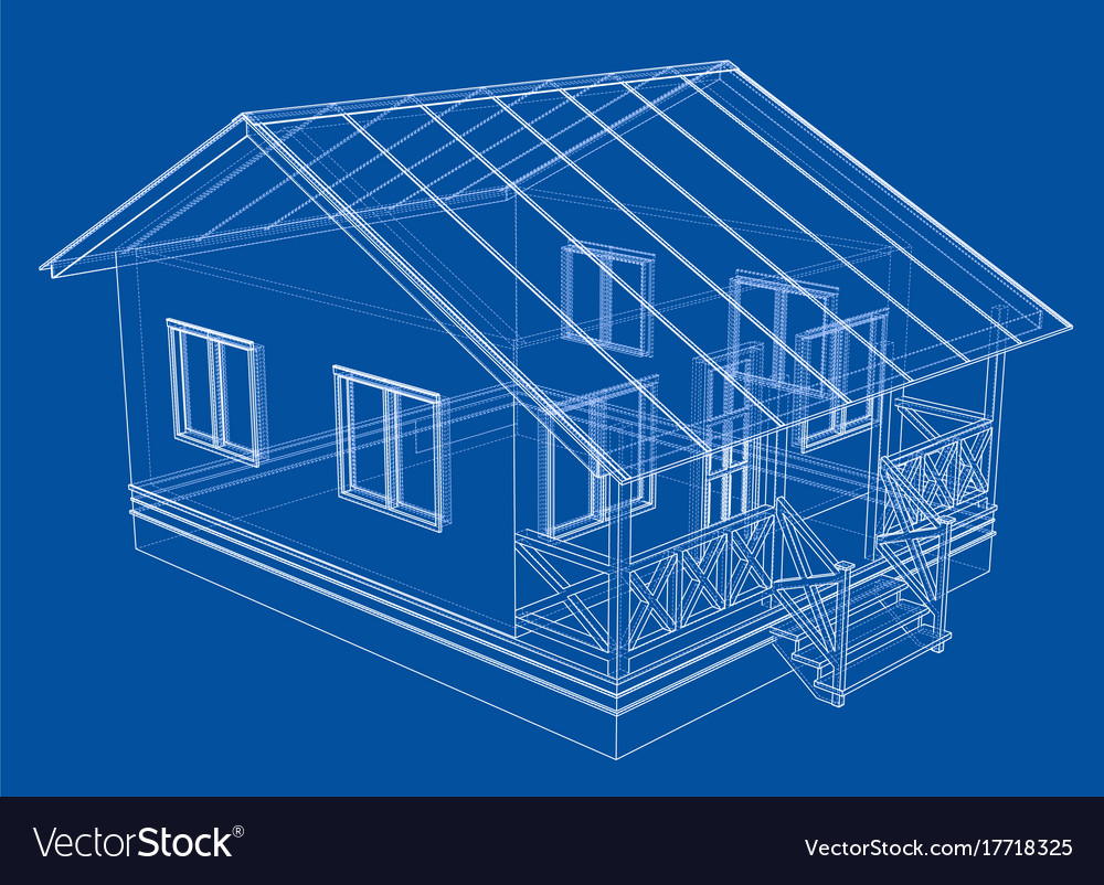 Private house sketch Royalty Free Vector Image