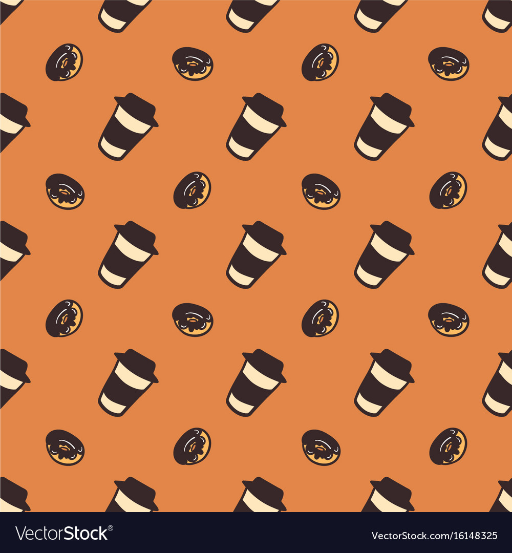 Seamless background with a pattern of cups