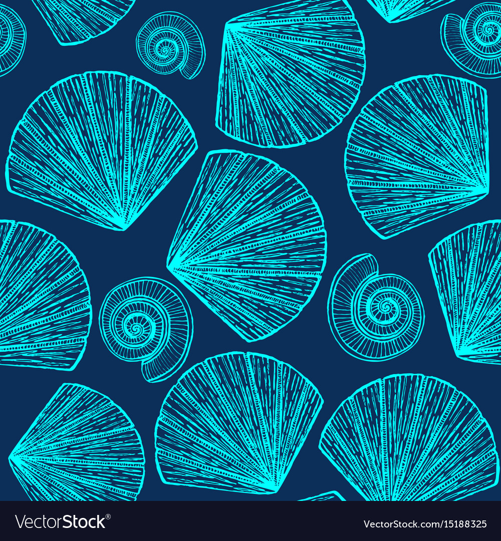 Seashell Seamless Pattern